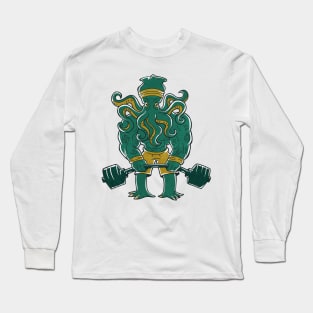 Cthulhu lifting weights Long Sleeve T-Shirt